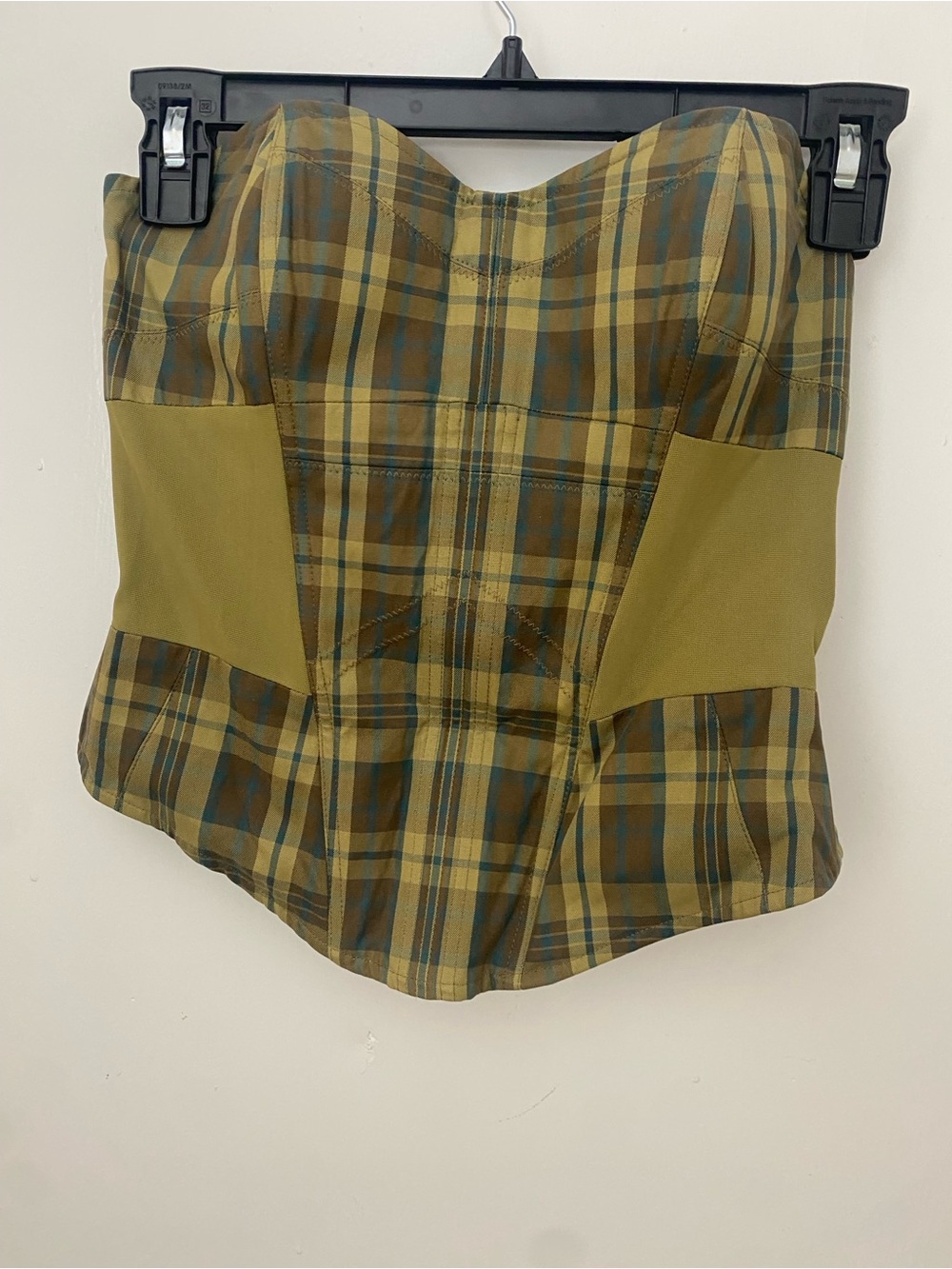L.A.M.B. Plaid Corset Bustier Top | Structured Fit